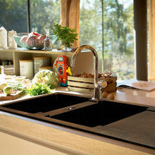 Franke Maris Onyx Black Double Sink And 2 Strainer Wastes 1160x500x200mm