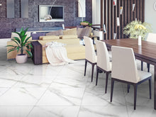 Carrara Satin Glazed Porcelain Floor Tile 600x600mm Added